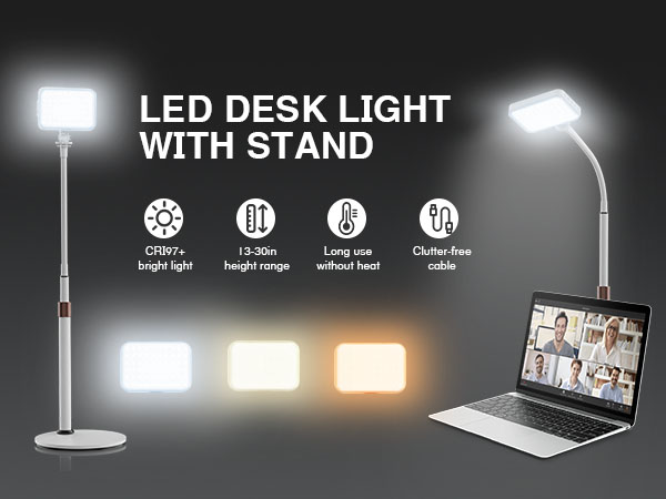 led desk light with stand