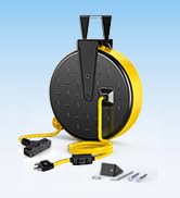 DEWENWILS 30 Ft Retractable Extension Cord Reel, Ceiling/Wall Mount 16/3 Gauge SJTW Power Cord wi...