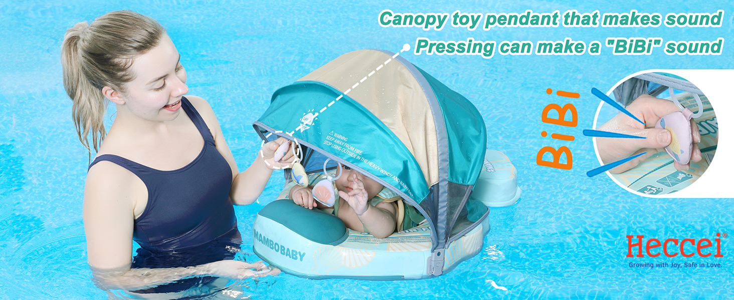 HECCEI Mambobaby Baby Swim Float with Canopy (Shell)