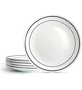 YFWOOD Ceramic Dinner Plates Set Of 6, 8 Inch Salad Plates, Contemporary Round Porcelain Tablewar...