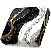 ANNA QUEEN Luxury Black &amp; Gold Marble Couch Cushion Cover – Stretch Sofa Seat Slipcover for Moder...