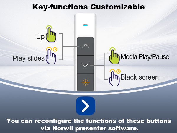 NORWII N26 Long Control Range Presentation Clicker_details