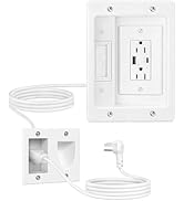 FORGING MOUNT TV Cord Hider for Wall Mounted TV with 2 AC Outlets,USB-A/USB-C Ports,in-Wall Cable...