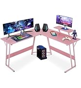 Pazidom L Shaped Gaming Desk, 50 inch Corner Desk, Office Computer Desk with Large Monitor Stand ...