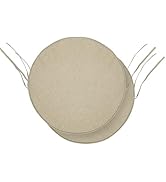 Fitfree Outdoor Round Chair Cushions 15 Inch, Fade-Resistant &amp; Water-Resistant, Bistro Chair Seat...