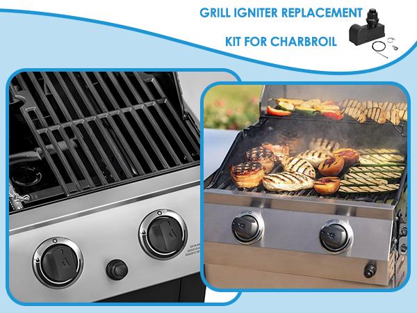 DHLG-1T Grill Igniters Kit for Charbroil Ignitor Replacement Kit, 1 Outlets AAA Battery Tact Push