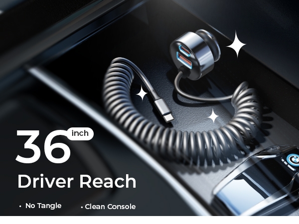 95W Fast Charging USB C Car Charger