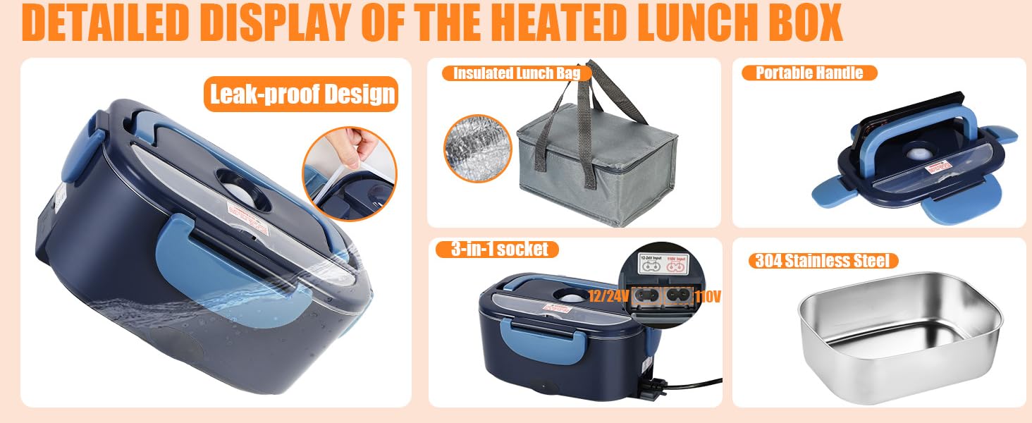lunch box heater portable