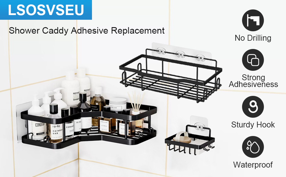 shower caddy adhesive replacement