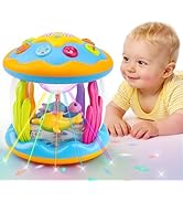 Baby Toys 0-6 Months Ocean Rotating Projector Musical Light Up Tummy Time Toys for Infants 0-3 4 ...