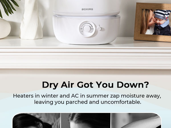 humidifier help with dry air problems like dry nose, congestions and itchy skin