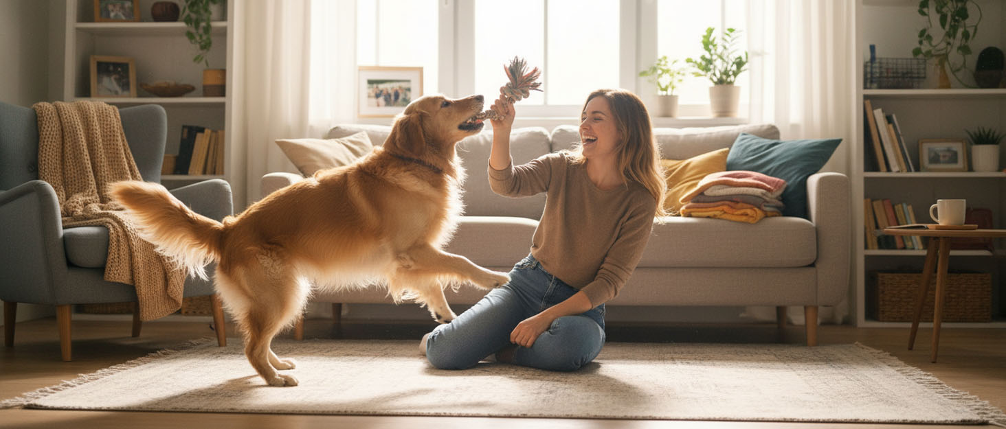 Orange Hide-and-Seek Plush Dog Toy