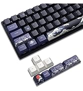 PBT Keycaps 60 Percent, Great Wave Off Kanagawa Japanese Keycaps, DYE-Sub Custom Keycaps Set, Che...