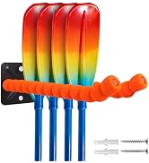 YIYIREA Paddles Storage Wall Rack Kayak Paddle Holder Garage with Sponge Protective Cover Metal O...