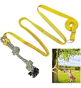 SYOOY Dog Bungee Tug Toy, Dog Toy Hanging from Tree, Durable Interactive Dog Rope Toy with Chew L...
