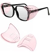 Zhuluck 1 Set Safety Eye Glasses Side Shields Flexible Lightweight Running Cycling Outdoor Sports...