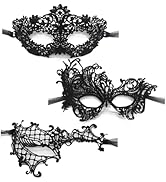 TFTSR Masquerade Masks for Women Couples,Men Mardi Gras Mask,Girls Black Gold Lace Costume,Adult ...