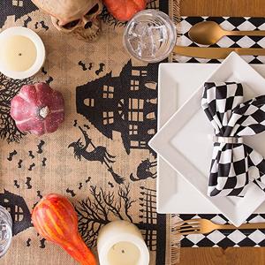 pumpkin cotton napkins,hollyween cloth,halloween tablecloth fabric,haloween dinner,halloween napkins