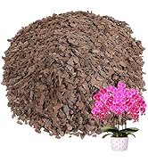 8qt New Zealand Orchid Bark, 1/2-3/4in Sun-Dried Medium Organic Pine Wood Chip Potting Barks, Orc...