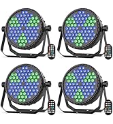 DazzlingStage Stage Lights, 72X5W LEDs RGB LED Par Cans, Par Lights with Remote, DMX512, Sound Ac...