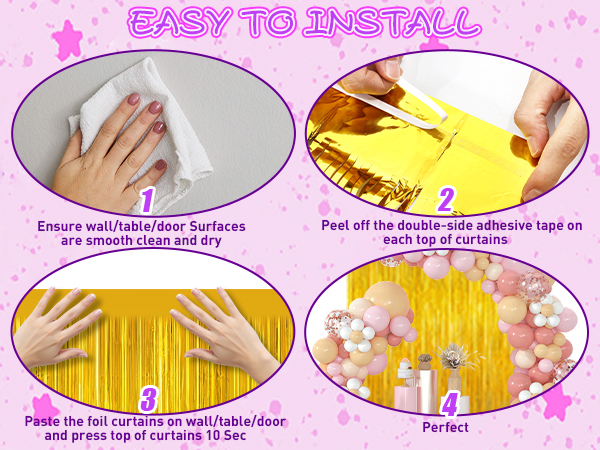 Tinsel Backdrop Foil Fringe Curtains