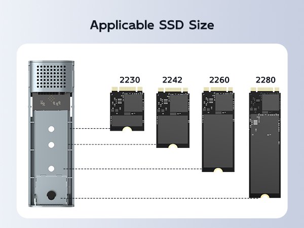 m.2 ssd solid state drive enclosure nvme case container caddy shell housing reader dockcase holder