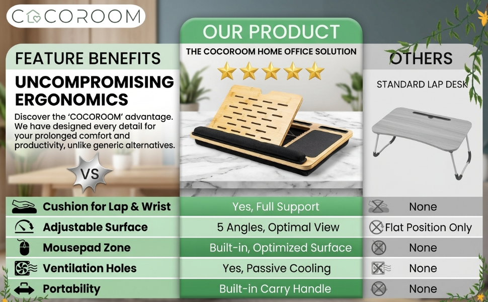 lap desk for laptop with cushion, laptop desk for bed, laptop table for bed