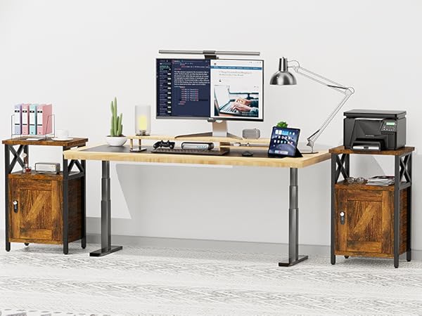 nightstand with locking drawer side table end table with charging station