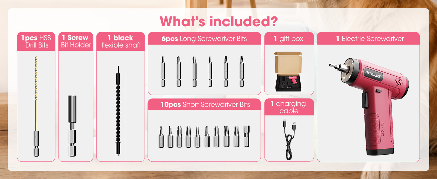 Cordless Screwdriver Rechargeable drill Electric Screwdriver, Screw Gun, 3Nm Power Screwdriver