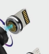 Statik 360 Pro Magnetic Charging Cable for Type C and Micro USB, 100W Magnetic Charge Cable 6ft/2...