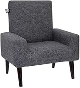 The Crew Furniture Zabra Kids Chair, Toddler Ages 1-5 Years, Home Décor Polyester Linen, Gray