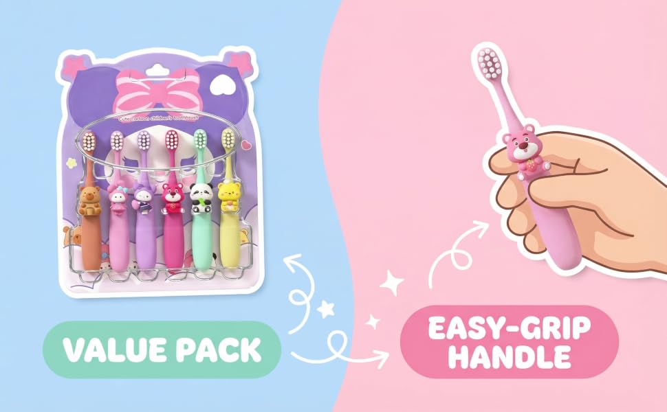 Capybara Kids Toothbrushes 6-PackCapybara Kids Toothbrushes 6-Pack