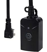 Outdoor Smart WiFi Plug, HBN Heavy Duty Wi-Fi Timer with One Grounded Outlet, Wireless Remote Con...