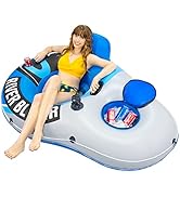 2023 New &amp; Upgraded Sunlite Sports Heavy Duty River Tube Inflatable, Premium Water Float to Loung...