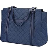 VASCHY Quilted Laptop Tote Bag for Women, Medium Puffer Work Shoulder Bag Purse
