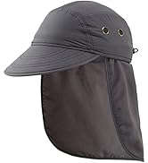 Connectyle Mens UV Sun Protection Cap Safari Hike Cap with Neck Flap Fishing Hat