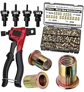 Pressure Rivet Nut Tool Kit, 660PCS Metric Rivet Nut Combination (M6/M5/M4/M3), Suitable for Furn...