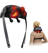 BOB AND BRAD Shiatsu Neck Massager for Pain Relief Deep Tissue with 4D Kneading, Soothing Heat, F...