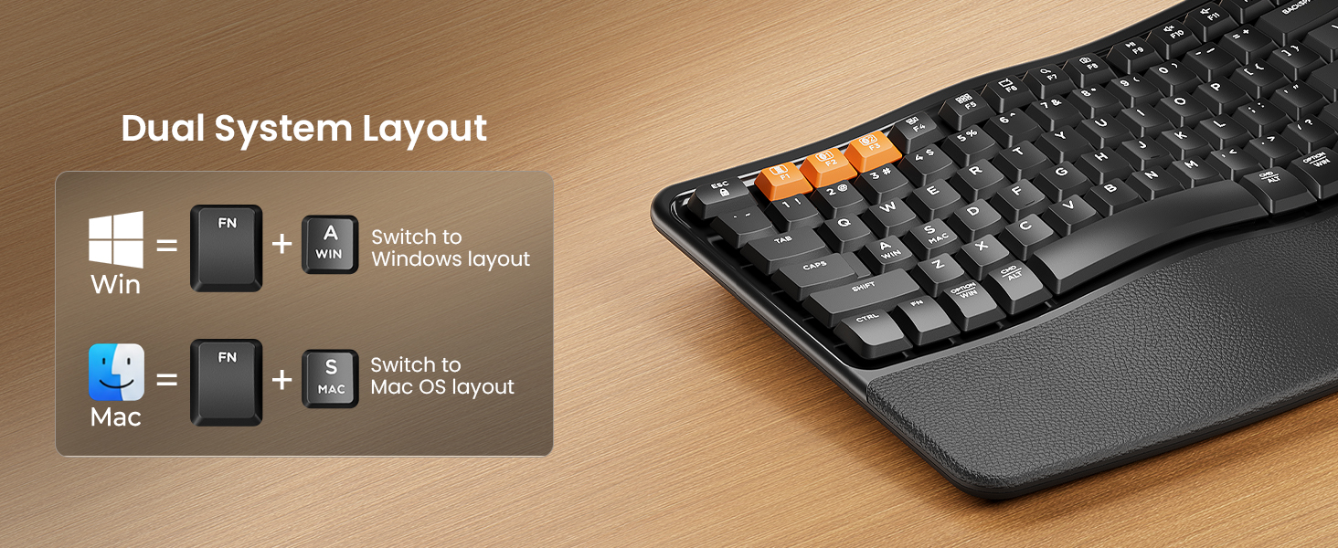 Wireless Ergonomic Keyboard and mouse