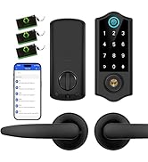Harfo Smart Door Lock with Handle Set, Fingerprint Door Lock, Keyless Entry Door Lock Deadbolt, A...