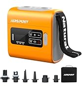 AIRSPIRIT 22PSI Electric Paddle Board Pump, Rechargeable High Pressure SUP Air Pump, Intelligent ...