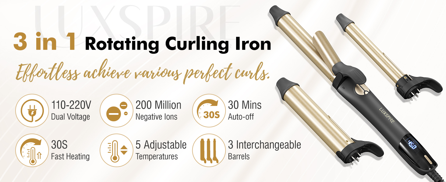 beach waver rotating curling iron