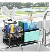 Godboat Sponge Holder for Kitchen Sink - Kitchen Sink Organizer with Brush Holder, 201 Stainless ...