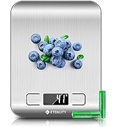 Etekcity Food Scale, Digital Kitchen Scale, 304 Stainless Steel, Weight in Grams and Ounces for B...