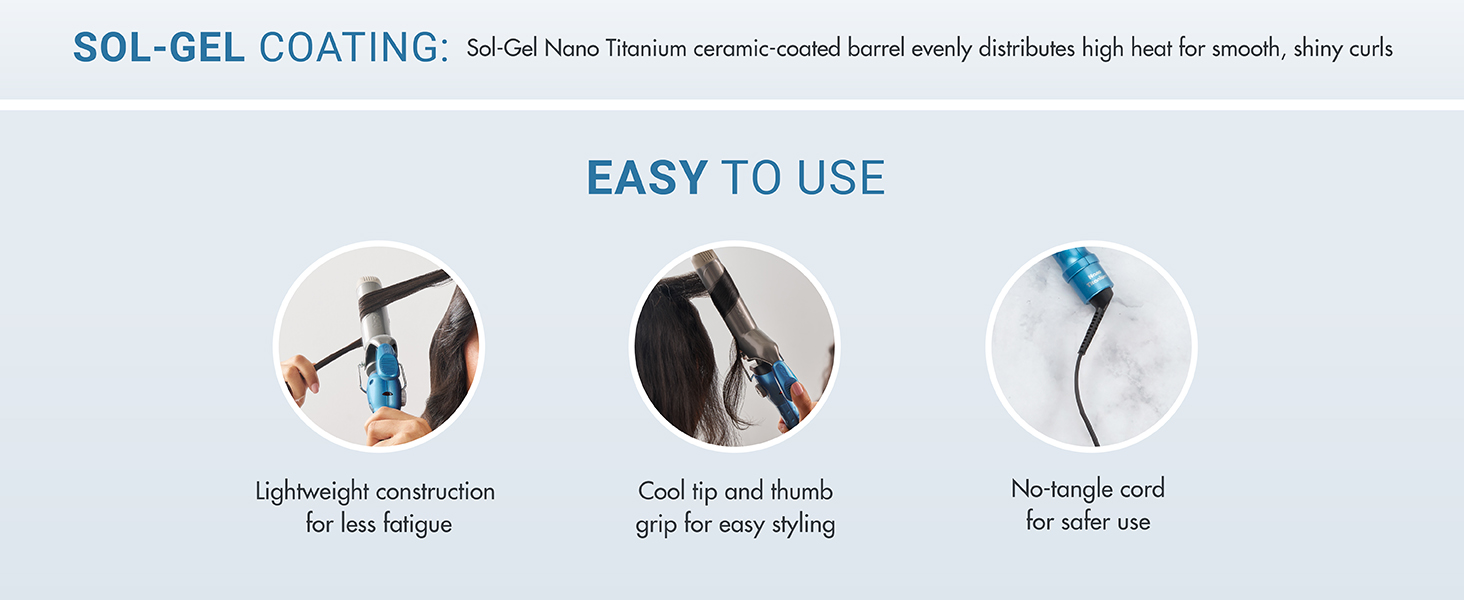 BaBylissPRO Nano Titanium Professional Spring Curling Iron Module 3