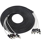 Recoil PCI417 Premium 99.99% Oxygen Free Copper 17ft 4-Channel RCA Audio Interconnects Cable (4X ...