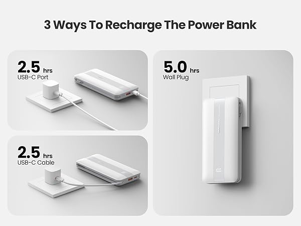 Three Ways to Recharge the Power Bank
