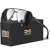 LUENX Aviator Sunglasses for Men Polarized Pilot Shades UV400 Sun Glasses with Accessories