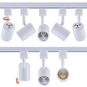 mirrea 6 Pack LED Track Lighting Heads Compatible with Single Circuit H Type Track Lighting Rail