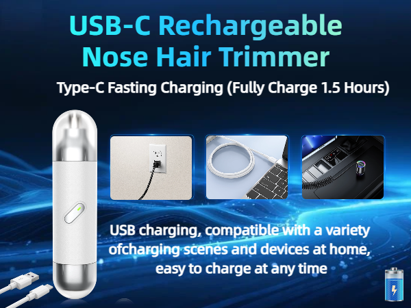Painless Rechargeable Ear and Eyebrow Trimmer
